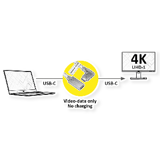ROLINE Video-Verlängerungskabel (DP Alt Mode) USB Typ C-C, ST/BU, schwarz, 2 m-Beschreibung lesen