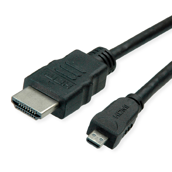 ROLINE GREEN HDMI High Speed Kabel mit Ethernet, HDMI ST - Micro HDMI ST, 2 m-Beschreibung lesen