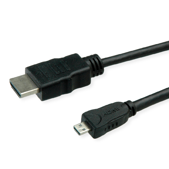 ROLINE GREEN HDMI High Speed Kabel mit Ethernet, HDMI ST - Micro HDMI ST, 2 m-Beschreibung lesen