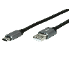 ROLINE Câble USB 2.0, C-A, M/M, noir, 1,8 m
