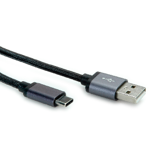 ROLINE USB 2.0 Kabel, Typ C - Typ A, ST/ST, schwarz, 1,8 m-Beschreibung lesen