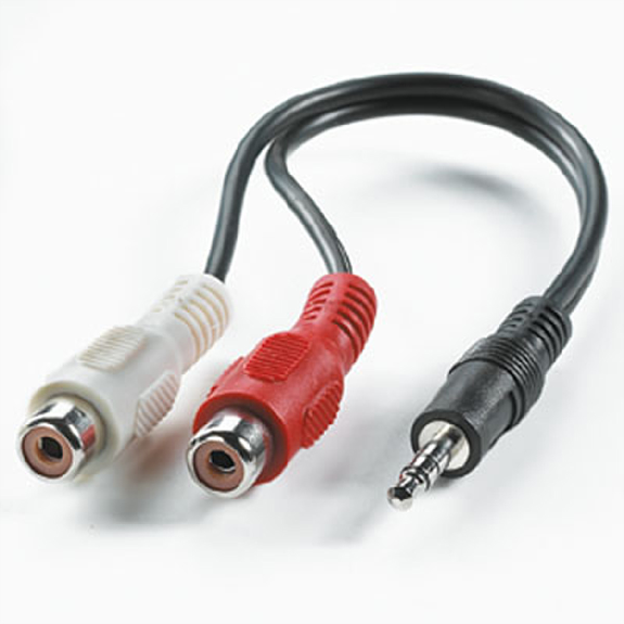 ROLINE Câble 3,5mm / 2x RCA F, 0,2m-Leggi tutto