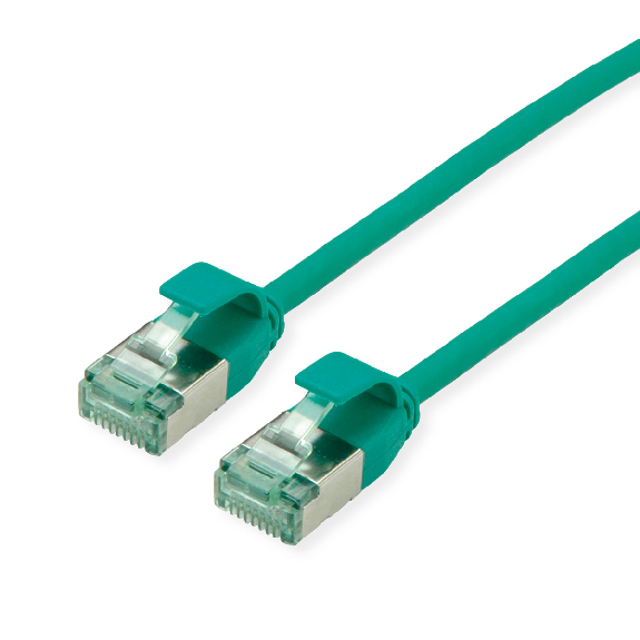 ROLINE RM U/FTP DataCenter Patchkabel Kat.6A (Class EA), slim, grün, 5 m-Beschreibung lesen