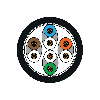 Patchkabel Cat.6A AWG 26 LSOH schwarz 80 m Patchkabel Cat.6A AWG 26 LSOH schwarz 80 m