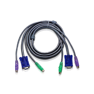 ATEN 2L-5003P/C KVM PS/2 VGA Kabel, grau, 3 m-Beschreibung lesen