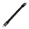 ROLINE USB4 Gen3x2 Kabel, Emark, Flach, C-C, ST/ST, 40Gbit/s, 100W, schwarz, 15 cm
