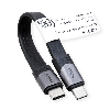 ROLINE USB4 Gen3x2 Kabel, Emark, Flach, C-C, ST/ST, 40Gbit/s, 100W, schwarz, 15 cm