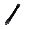 ROLINE USB4 Gen3x2 Kabel, Emark, Flach, C-C, ST/ST, 40Gbit/s, 100W, schwarz, 15 cm