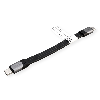 ROLINE USB4 Gen3x2 Kabel, Emark, Flach, C-C, ST/ST, 40Gbit/s, 100W, schwarz, 15 cm