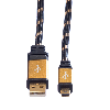 ROLINE GOLD Câble USB 2.0, type A - mini 5- broches, 0,8 m ROLINE GOLD Câble USB 2.0, type A - mini 5- broches, 0,8 m
