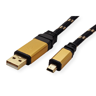 ROLINE GOLD USB 2.0 Kabel, Typ A - 5-Pin Mini, 0,8 m-Beschreibung lesen
