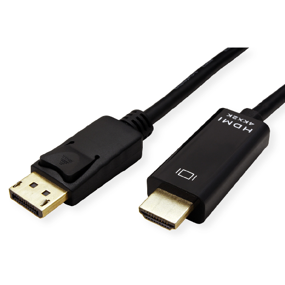 ROLINE Câble DisplayPort DP - UHDTV, Slim, M/M, noir, 3 m-Lire la description