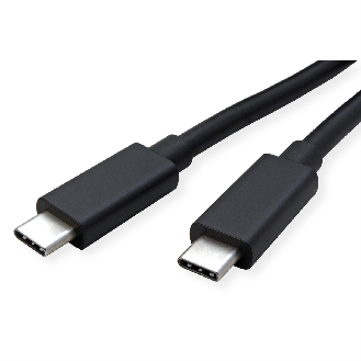 ROLINE USB4 Gen3x2 Kabel, CC, ST/ST, 40Gbit/s, 240W, schwarz, 0,8 m-Beschreibung lesen