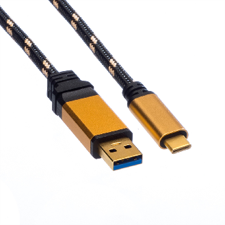 ROLINE GOLD USB 3.2 Gen 1 Kabel, A-C, ST/ST, 0,5 m-Beschreibung lesen
