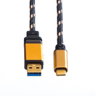 ROLINE GOLD USB 3.2 Gen 1 Kabel, A-C, ST/ST, 0,5 m-Beschreibung lesen