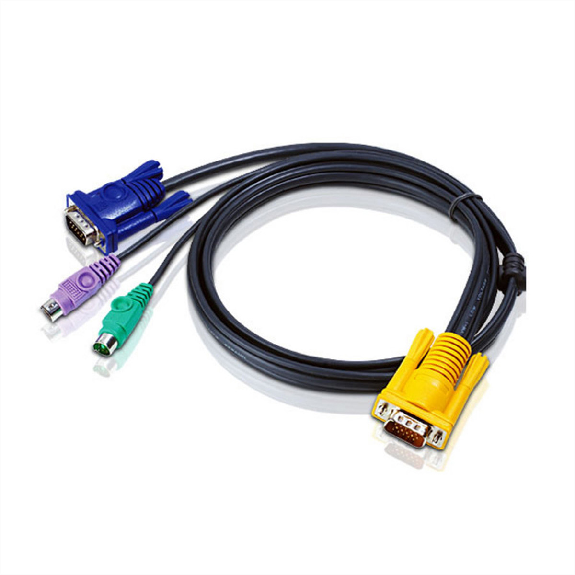 ATEN 2L-5206P Câble KVM VGA PS/2, noir, 6 m-Leggi tutto