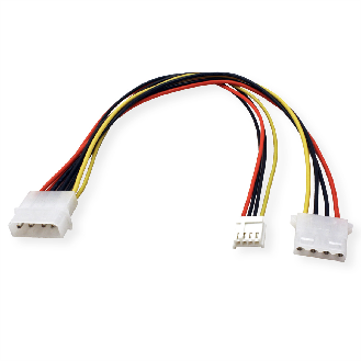 ROLINE Y-Kabel 4 pol. HDD / 4 pol. HDD  + 4 pol. FDD, 0,3 m-Beschreibung lesen