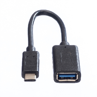 VALUE USB 3.2 Gen 1 Kabel, USB Typ C - A, ST/BU, OTG, schwarz, 0,15 m-Beschreibung lesen