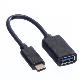 VALUE USB 3.2 Gen 1 Kabel, USB Typ C - A, ST/BU, OTG, schwarz, 0,15 m-Beschreibung lesen