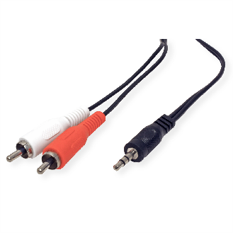VALUE 3,5mm (ST)-zu-Cinch (2x ST) Kabel, 1,5m-Beschreibung lesen