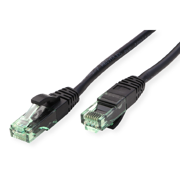 ROLINE RM Patchkabel Kat.6A UTP, schwarz, 2 m-Beschreibung lesen