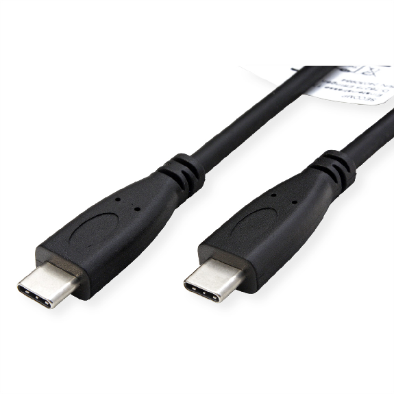 ROLINE RM USB 3.2 Gen 2 Kabel, C-C, ST/ST, 10Gbit/s, Emark, 100W, schwarz, 1 m-Beschreibung lesen