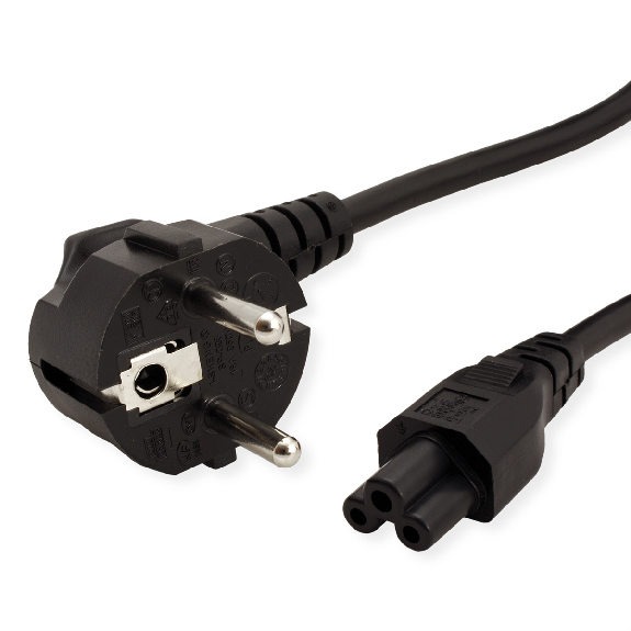 VALUE Câble d'alimentation pour notebook 3 pôles, noir, 1,8 m-Lire la description