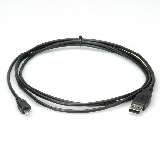 ROLINE USB 2.0 Kabel, USB A ST - Micro USB B ST, schwarz, 1,8 m-Beschreibung lesen