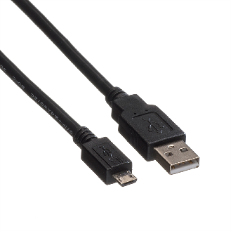 ROLINE USB 2.0 Kabel, USB A ST - Micro USB B ST, schwarz, 1,8 m-Beschreibung lesen