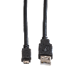 ROLINE USB 2.0 Kabel, USB A ST - Micro USB B ST, schwarz, 1,8 m