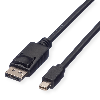 ROLINE GREEN DisplayPort Kabel, DP ST - Mini DP ST, TPE, schwarz, 2 m