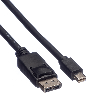 ROLINE GREEN DisplayPort Kabel, DP ST - Mini DP ST, TPE, schwarz, 2 m