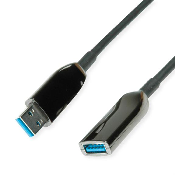 ROLINE USB 3.2 Gen 1 Aktives Repeater Kabel (AOC), ST/BU, schwarz, 10 m-Beschreibung lesen