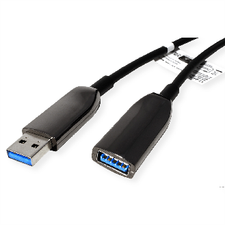ROLINE USB 3.2 Gen 1 Aktives Repeater Kabel (AOC), ST/BU, schwarz, 10 m-Beschreibung lesen