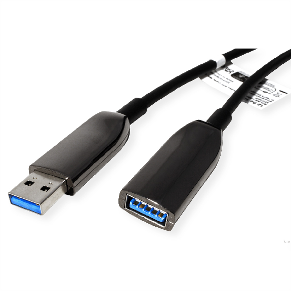 ROLINE USB 3.2 Gen 1 Aktives Repeater Kabel (AOC), ST/BU, schwarz, 10 m-Beschreibung lesen