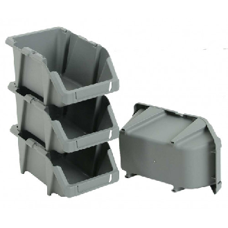 Bacs à bec gris 3l 244x153x123 mm - Lot de 50 Multiroir-Lire la description