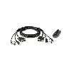ATEN 2L-7D02UDX2 Kit de câbles KVM sécurisé DVI-D Dual Link USB ATEN 2L-7D02UDX2 Kit de câbles KVM sécurisé DVI-D Dual Link USB