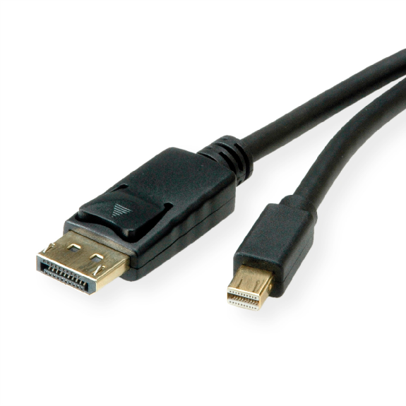 ROLINE Câble Mini DisplayPort v1.4, mDP M - DP M, noir, 2 m-Lire la description