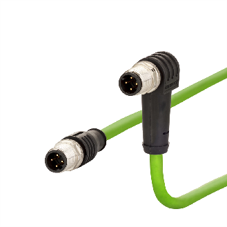 METZ CONNECT Verbindungsleitung M12 ST-M12 ST, 4-pol D-kodiert, gewinkelt-gerade, 10 m-Beschreibung lesen