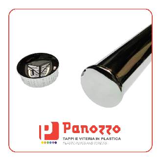 TAPPO TONDO CROMATO 8X1mm. - Prezzo multiplo di 100 pz.-Leggi tutto