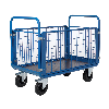 Chariot manutention 4 côtés grillagés charge 500kg - 70 x 100 x 100cm