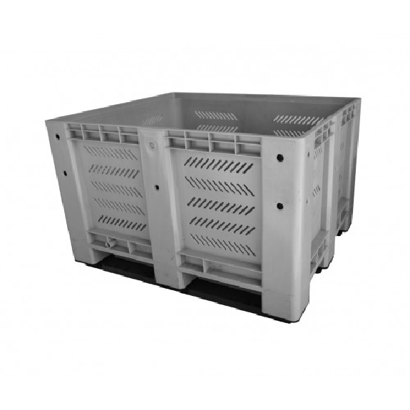 Caisses palette PEHD 1200x1000x750 mm parois ouvertes-Lire la description