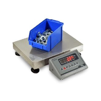 Báscula industrial de plataforma inoxidable con columna y visor LCD Baxtran TMZ-Leer más