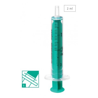 Jeringa 2 Cuerpos INJEKT 2 ml LUER, Caja 100 unidades-Leer más