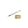Jeringa 3 cuerpos 1 ml. Sin Aguja cono Luer Centrado, Escala centesimal, Caja 120 unidades