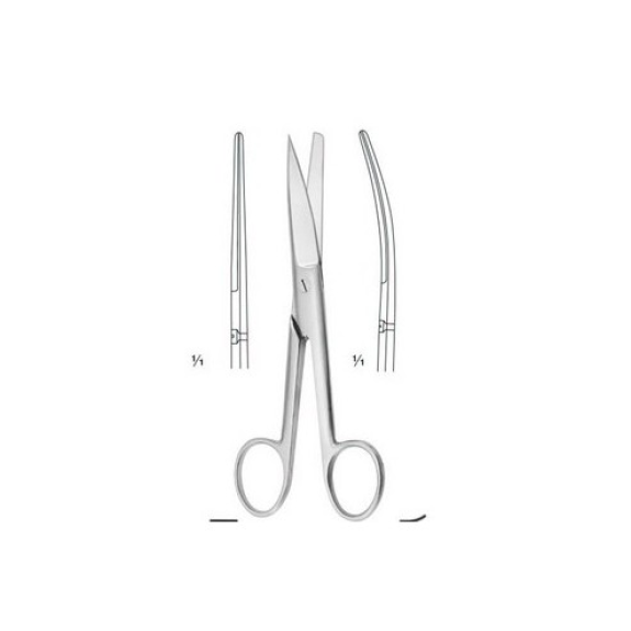Chirurgische Schere 14 cm gerade spitz/stumpf-Beschreibung lesen