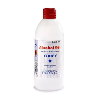Alcohol Sanitario con Benzalconio ORBY 96º 500 ml-Leer más