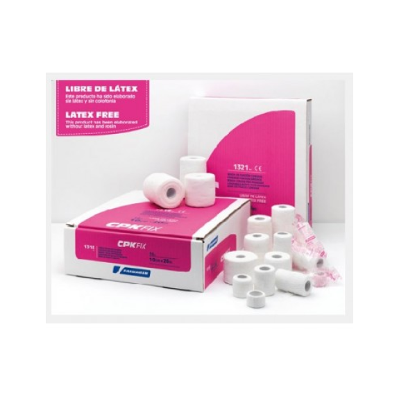 Venda cohesiva CPK-FIX 10 cm x 20 metros, Caja 32 unidades-Leer más