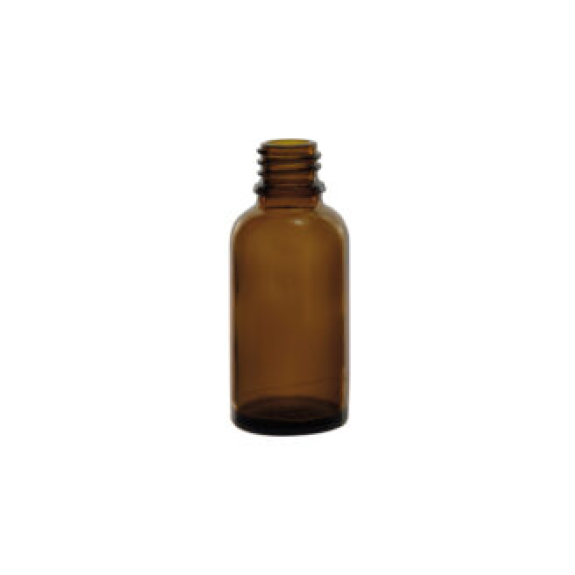 Tropfflasche 10 ml, Topasglas Gewinde DIN-18, Paket mit 50 Flaschen-Beschreibung lesen
