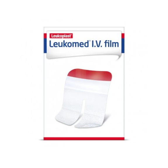 Apósito Leukomed para fijación de vías I.V. Film transparente, 6 cm x 8 cm-Leer más